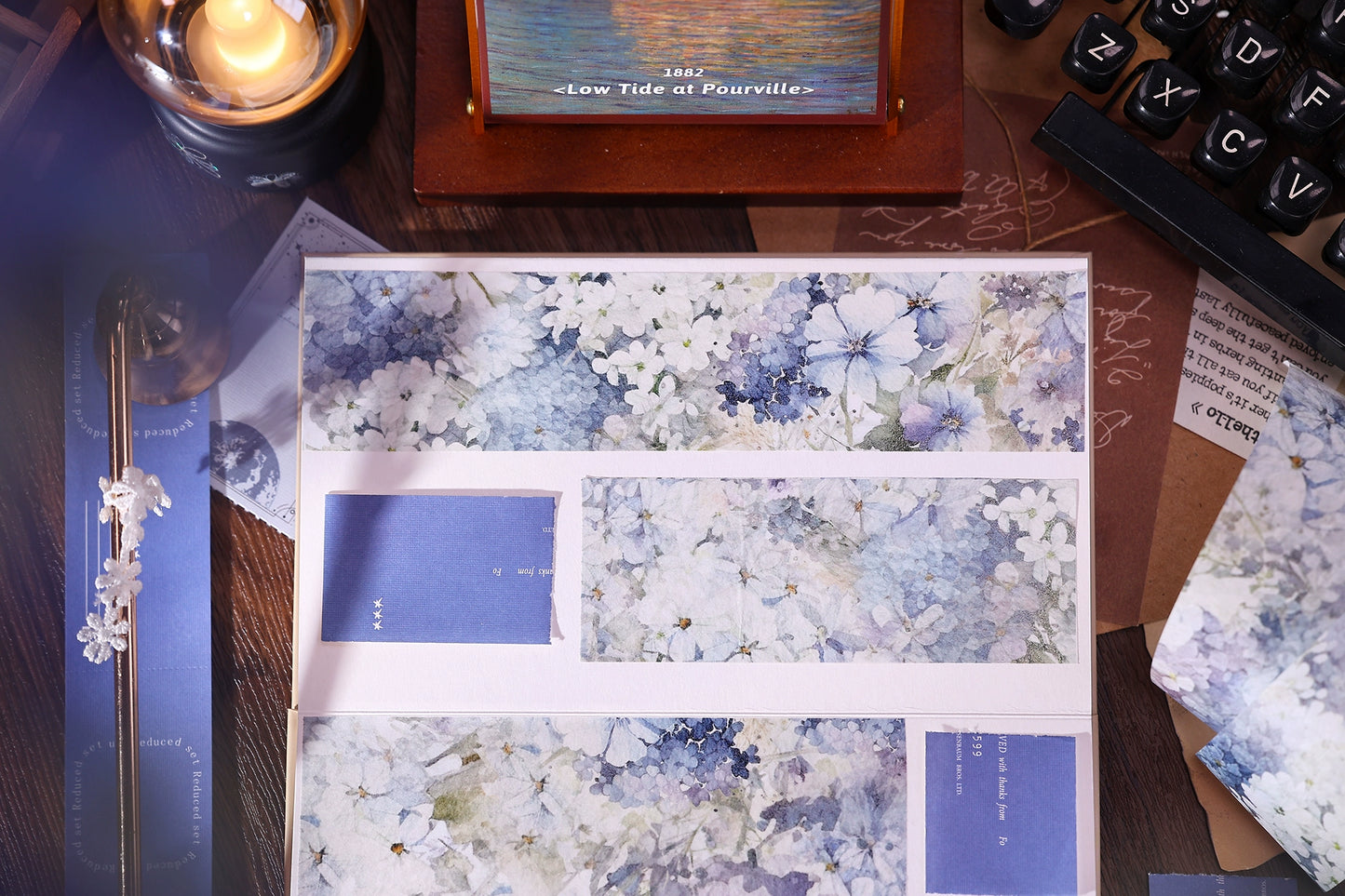 XiaoBaiJia【Notes in the Clouds】Light Retro Orginal Design Washi Pet Tape Landscape Stickers