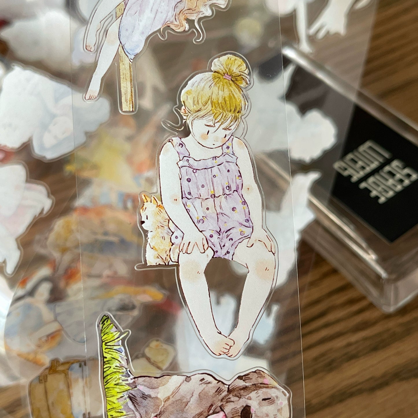 Seahorse Forest Vol7【A42#Best Buddy】Original Design Pre-Cut Kawaii Washi/PET Tape Stickers,for Scrapbook Supplies,Journaling,Junk Journal,Bullet Journal,Planner StickersDing Ding