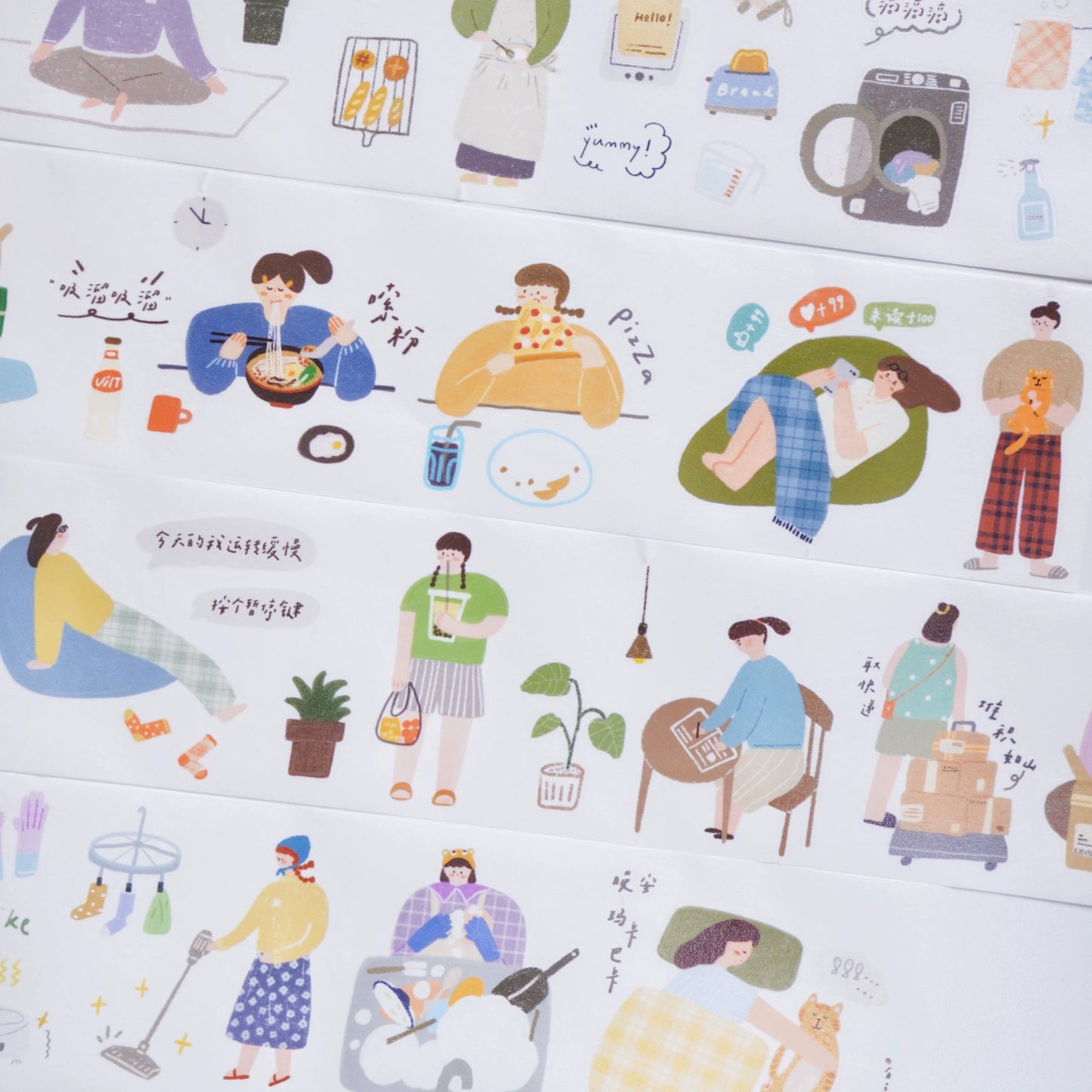 A Bit of A Studio【Daily Payment Receipt】Pre-cut Animal/Small Day/Fruit Washi/PET Tape