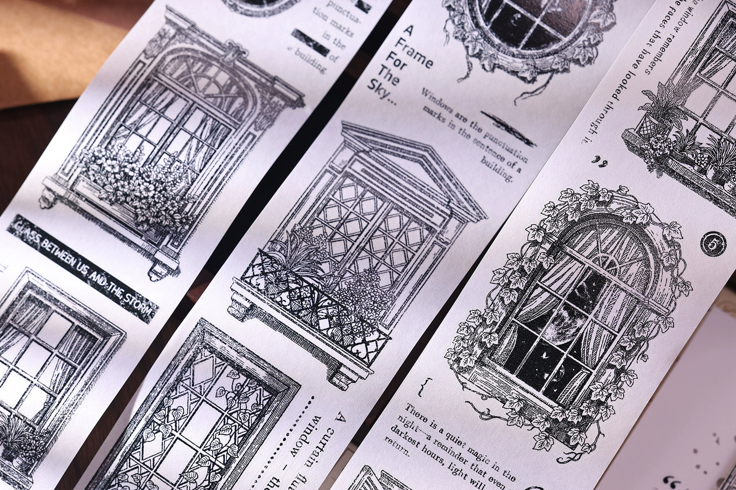 XiaoBaiJia【Window】Light Retro Orginal Design Washi Pet Tape Landscape Stickers