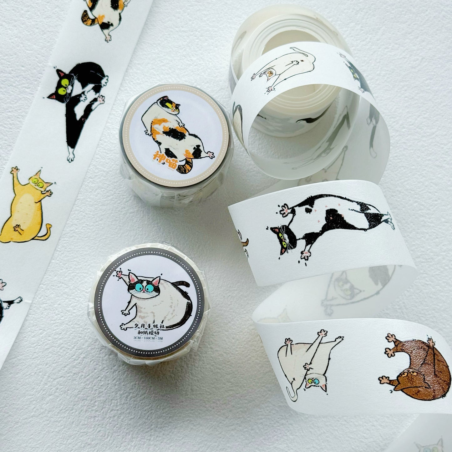 XiYue【New Cat Series】Original Car Design Washi/PET Tape Stickers