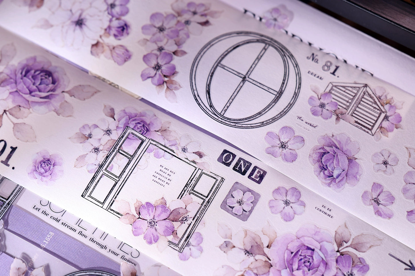 XiaoBaiJia【Sparse Shadows】Light Retro Orginal Design Washi Pet Tape Landscape Stickers