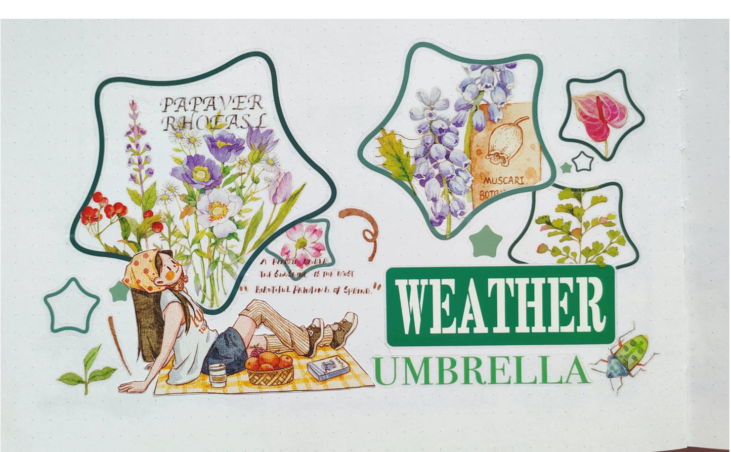 XingXing Vol7【Wandering Leisurely and Leisurely】 Pre-cut Salt based Spring Daily Light Retro Washi PET Tape