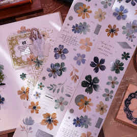 XiaoBaiJia【Green Book】Light Retro Orginal Design Washi Pet Tape Landscape Stickers