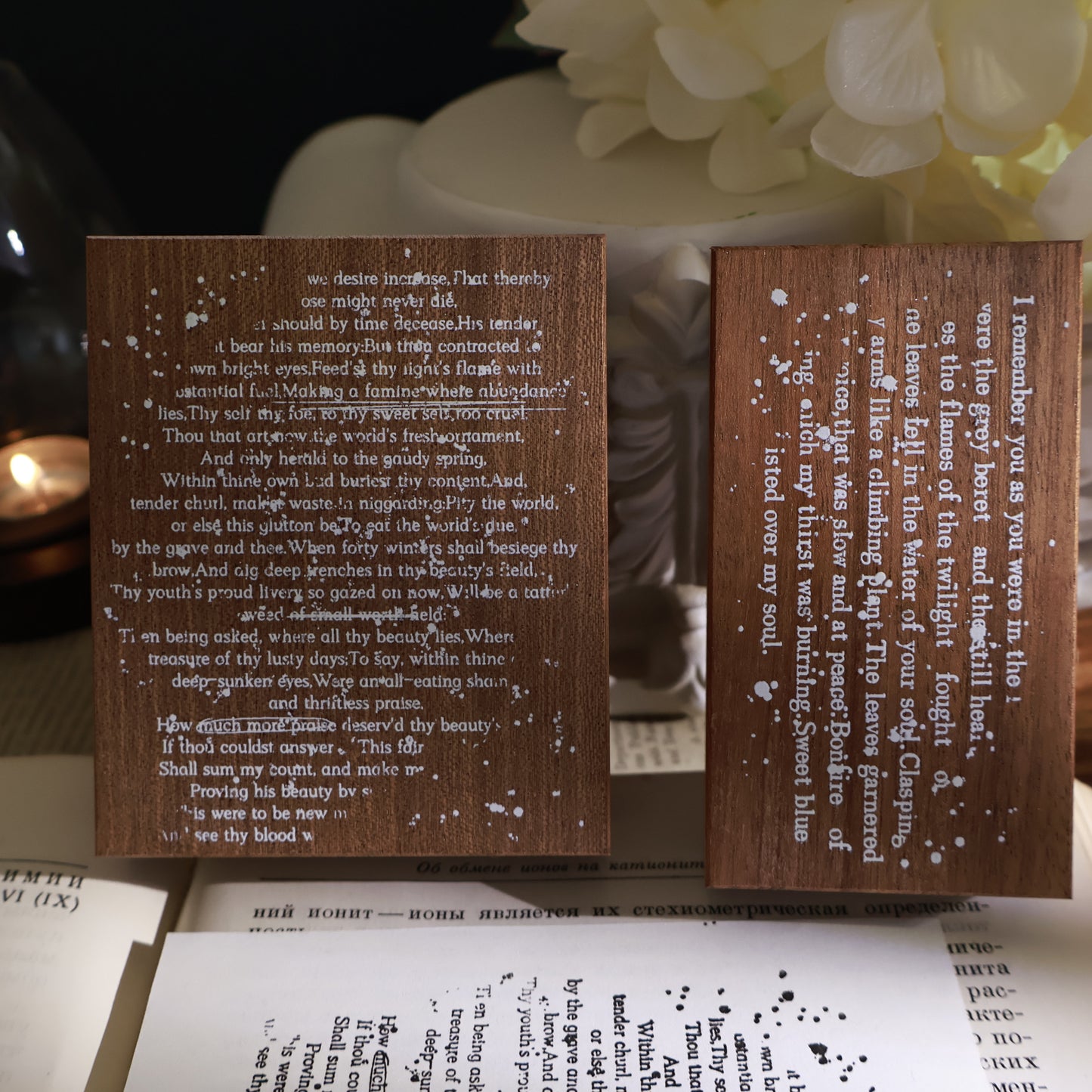 YiEr 【English Base Stamp】Upgraded Red Rubber Retro Stamp