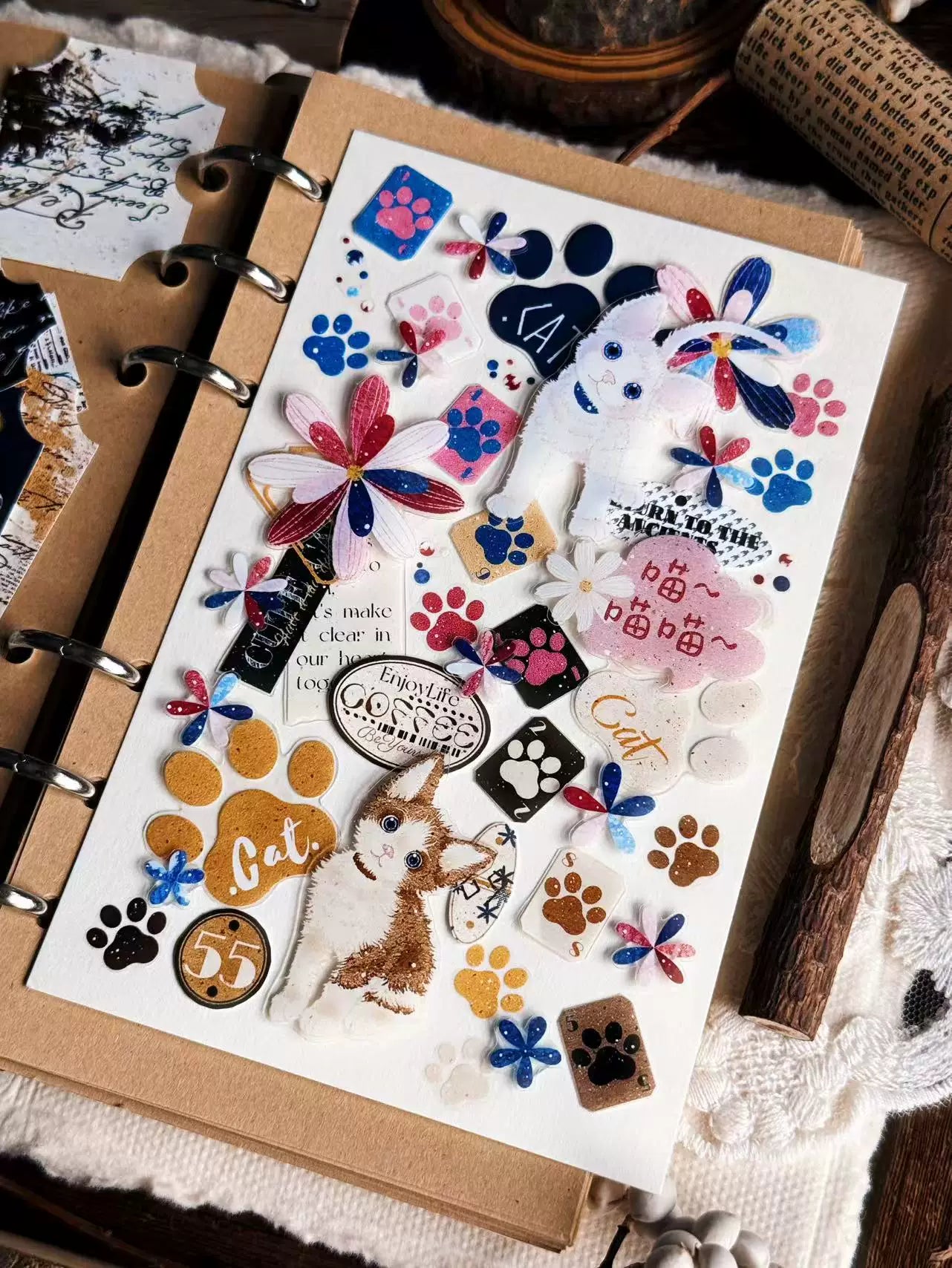 Linlanxi Vol14【Circular Label Set】Original Design Retro Exquisite Vintage Decorative Washi/Pet Tape