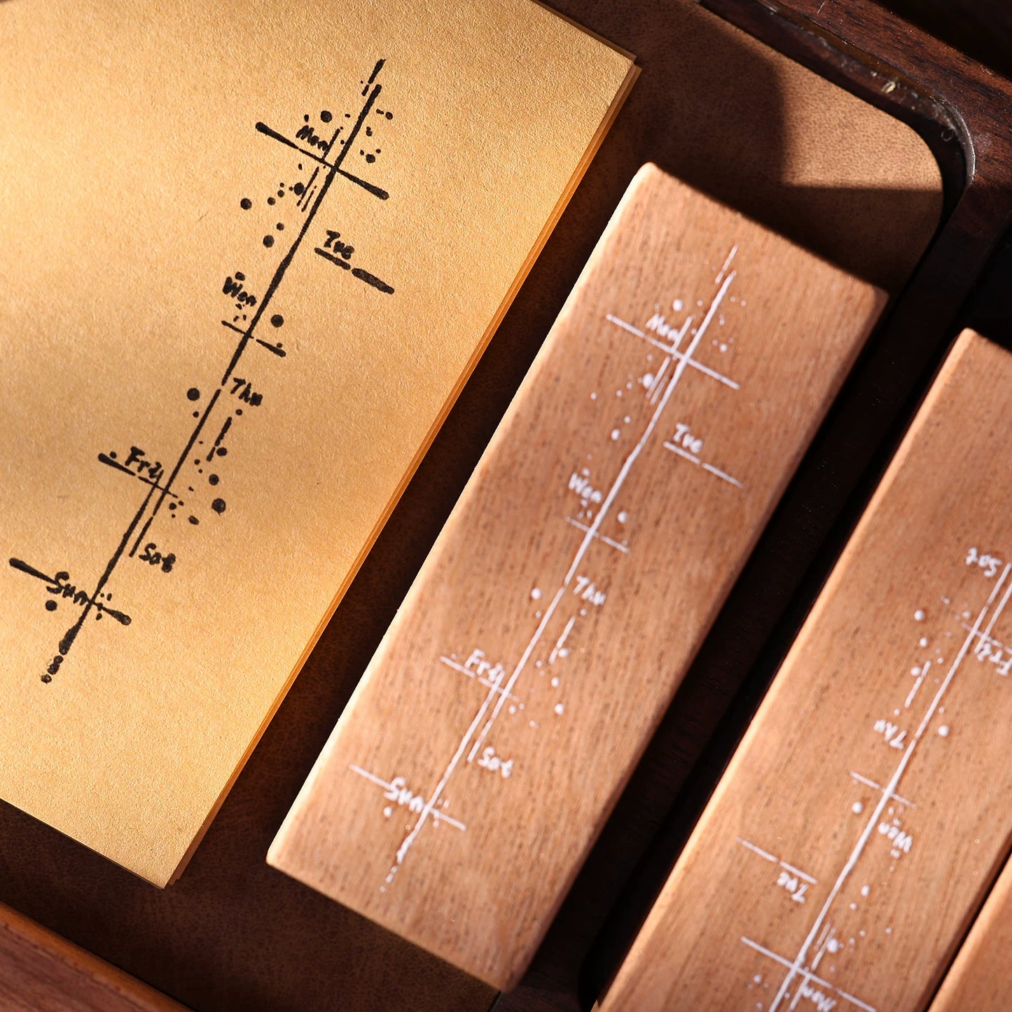 XiaoBaiJia【Basic Salt Backgroud Stamp】Imported Shabili Red Rubber and Maple Wood Stamp