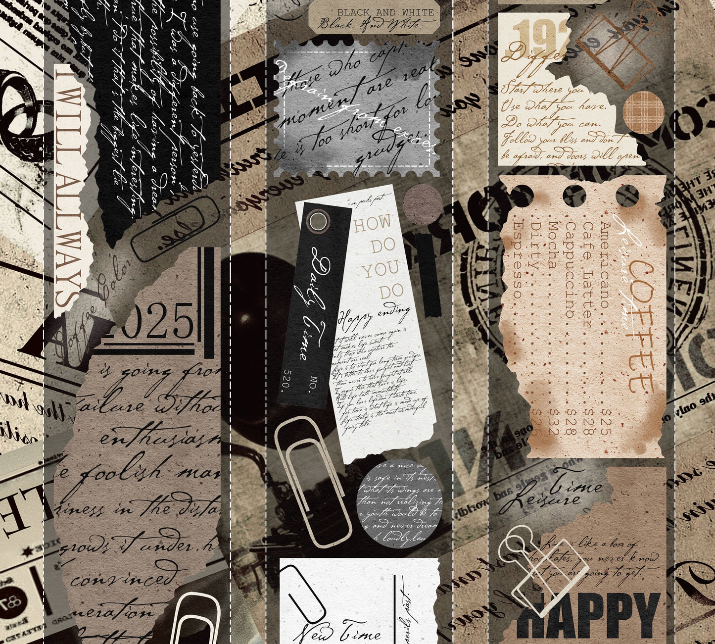 Linlanxi【Ancient Rhyme Paper Seal】Original Design Retro Broken Paper Bookkeeping Washi/Pet Tape