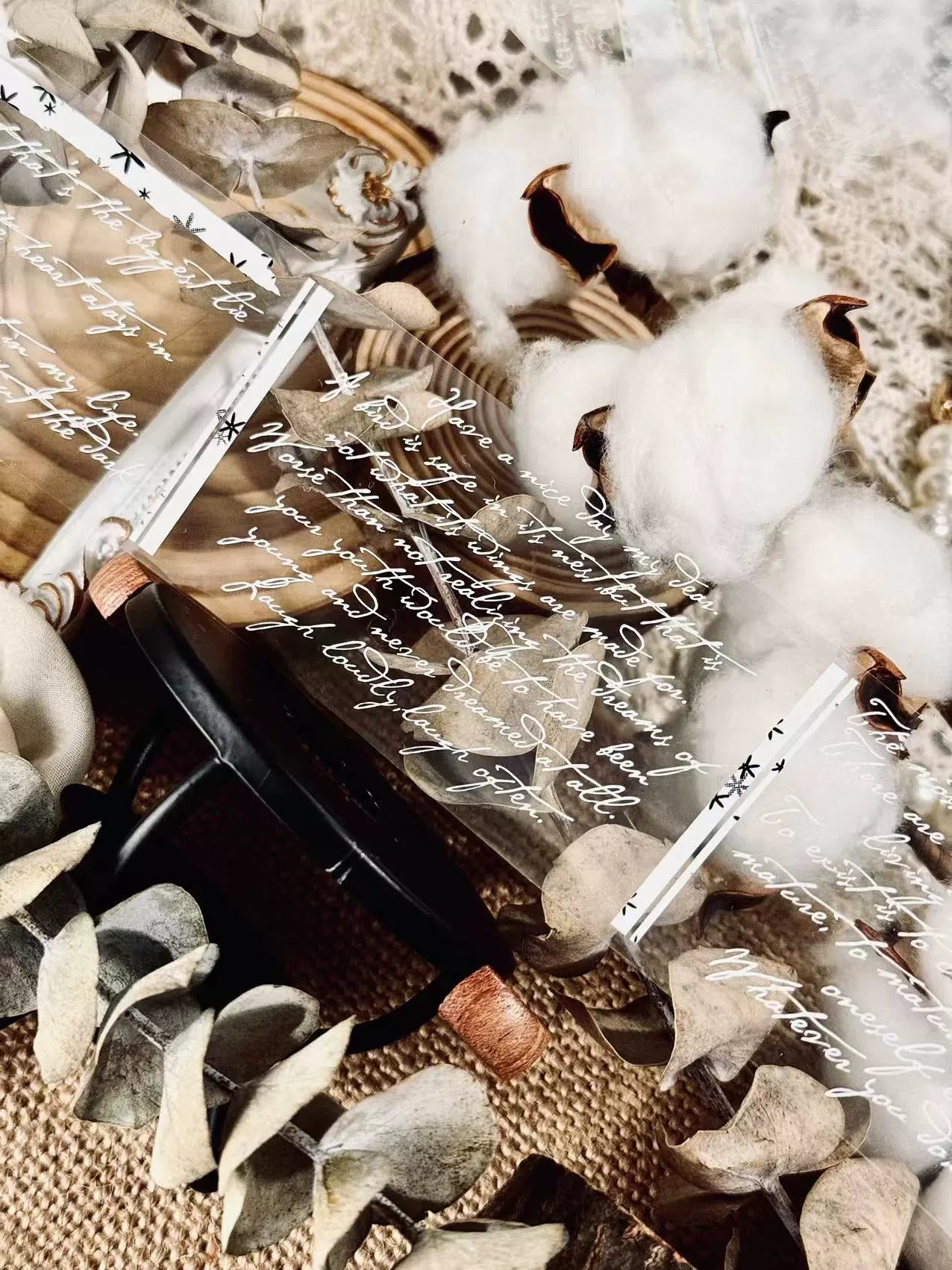 Linlanxi【 Romantic Quotes】Original Design Text Washi/Pet Tape Sticker, 5-meter-long Loop Roll