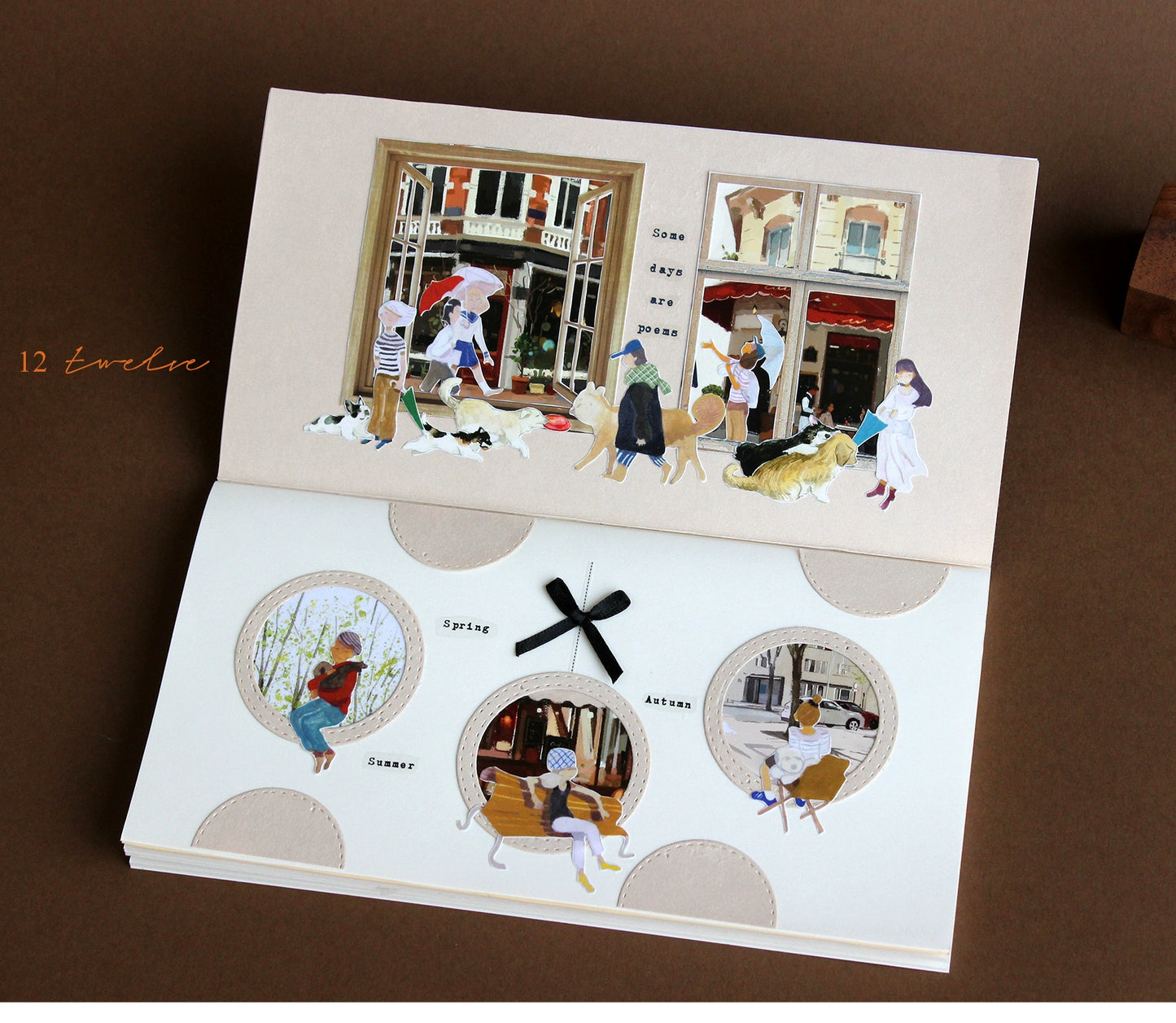 Moodtape【Walking and Drinking Coffee】Original Washi Tape Street View Coffee Stickers