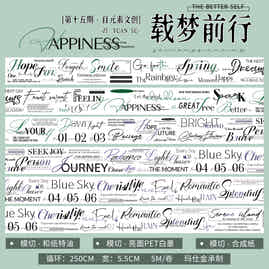 ZiYuanSu Vol15【Carry the Dream Forward】Background Scene Pre-cut Washi PET Tape