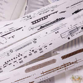 XiaoBaiJia Salt Series【Time Passes and Leaves Traces】Pre-cut Orginal Design Backgroud Washi/Pet Tape Light Retro Stickers