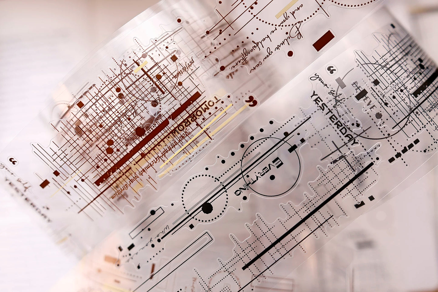 XiaoBaiJia Salt Series【Shadow Serenade】Pre-cut Orginal Design Washi/Pet Tape Light Retro Stickers