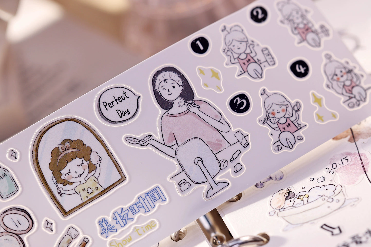 XiaoBaiJia Minimalist Style【Daily Affairs】Light Retro Orginal Design Washi Pet Tape Landscape Stickers