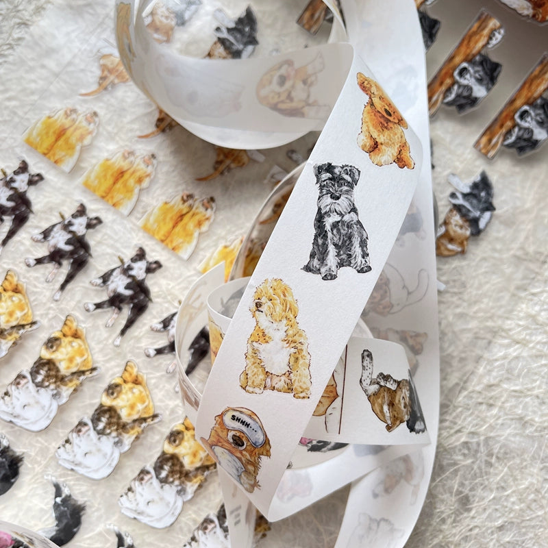 Seahorse Forest Vol5【A28#Wang~】Original Design Pre-Cut Washi/PET Tape Stickers,for Scrapbook Supplies,Junk Journal Supplies