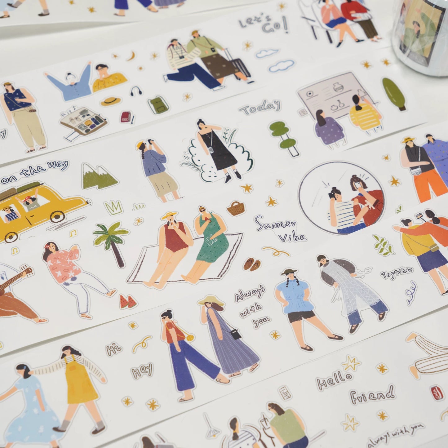 A Bit of A Studio【Going Out to Play】Pre-cut Stationery/Clips/Flowers/Mushrooms/Socks Washi/PET Tape
