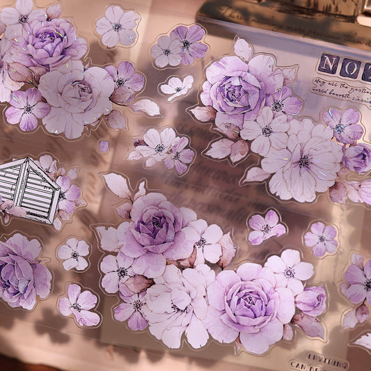 XiaoBaiJia【Sparse Shadows】Light Retro Orginal Design Washi Pet Tape Landscape Stickers