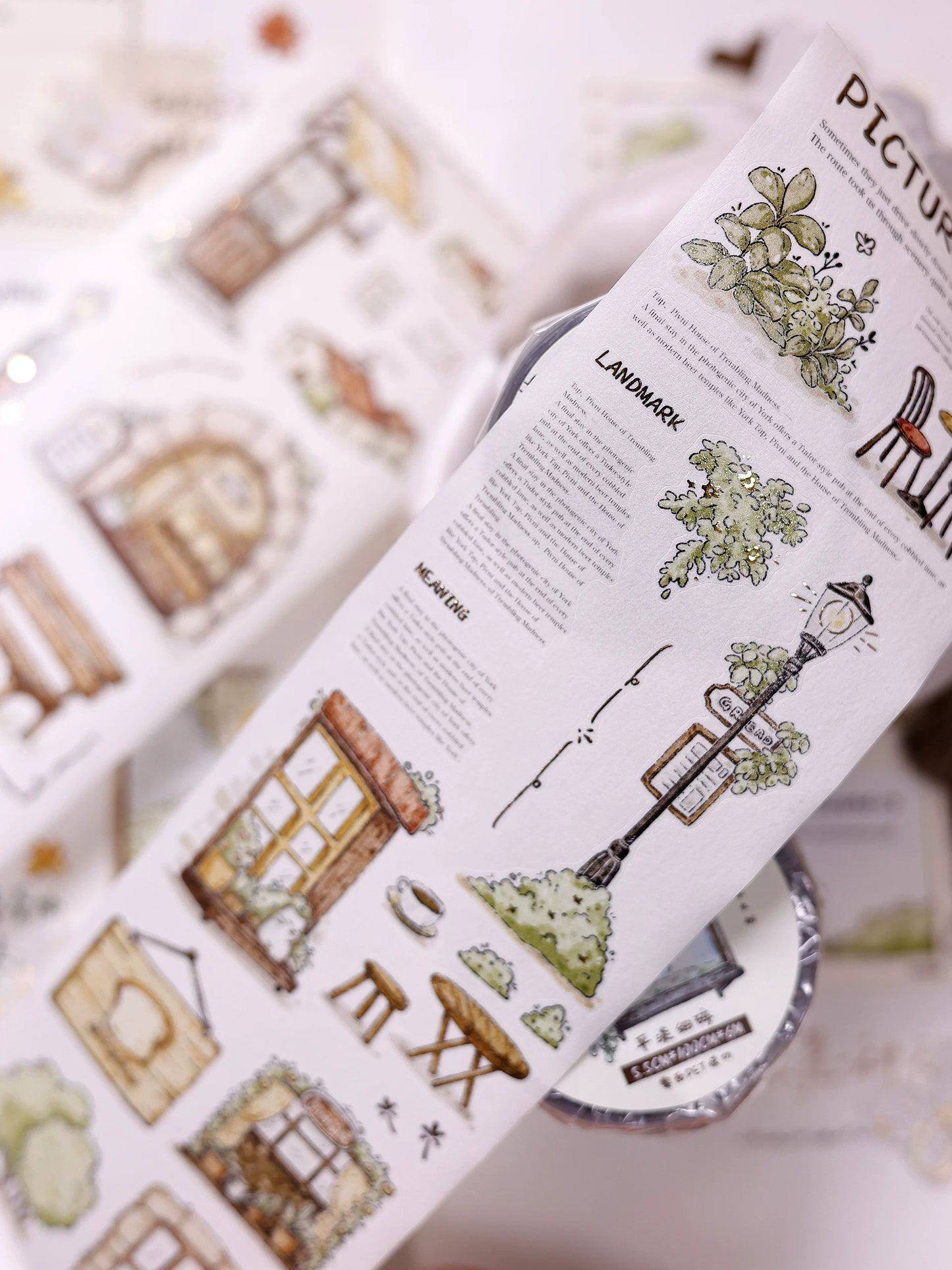 XiaoBaiJia Salt Series【Plain and Delicate】Pre-cut Orginal Design Washi/Pet Tape Light Retro Stickers