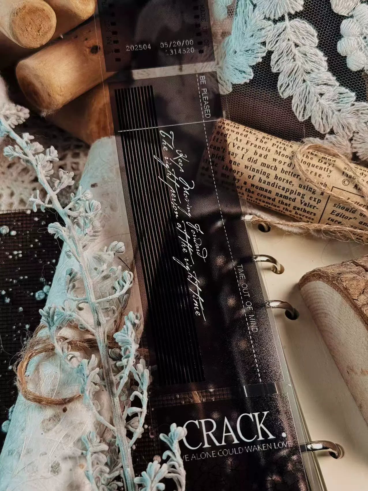 Linlanxi【Plain Semi Transparent Sticky Notes】Original Design Black and White Half Transparent Memo Washi/Pet Tape