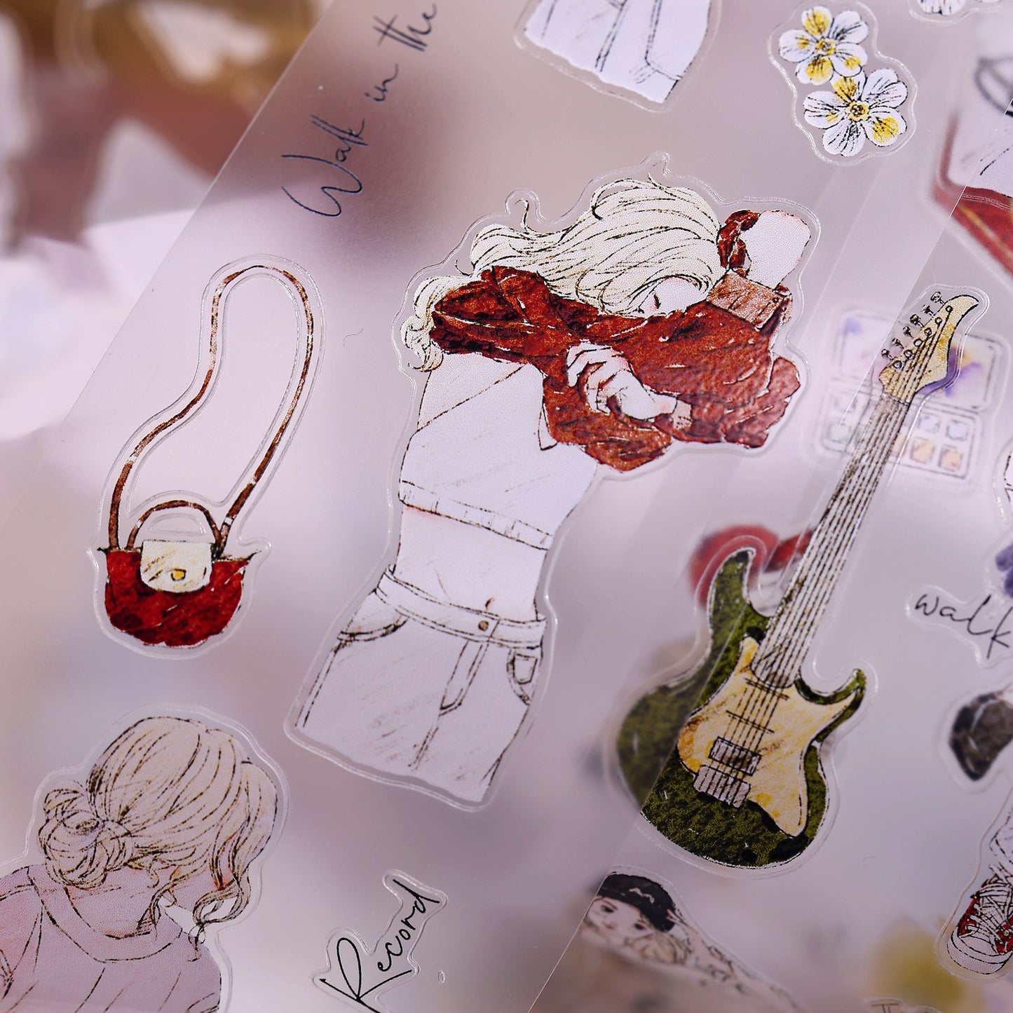 XiaoBaiJia Minimalist Style【Free Wind】Light Retro Orginal Design Washi Pet Tape Landscape Stickers