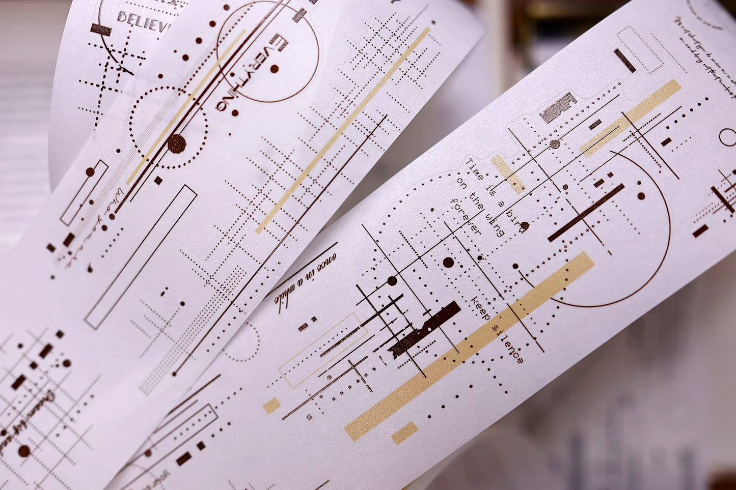 XiaoBaiJia Salt Series【Shadow Serenade】Pre-cut Orginal Design Washi/Pet Tape Light Retro Stickers