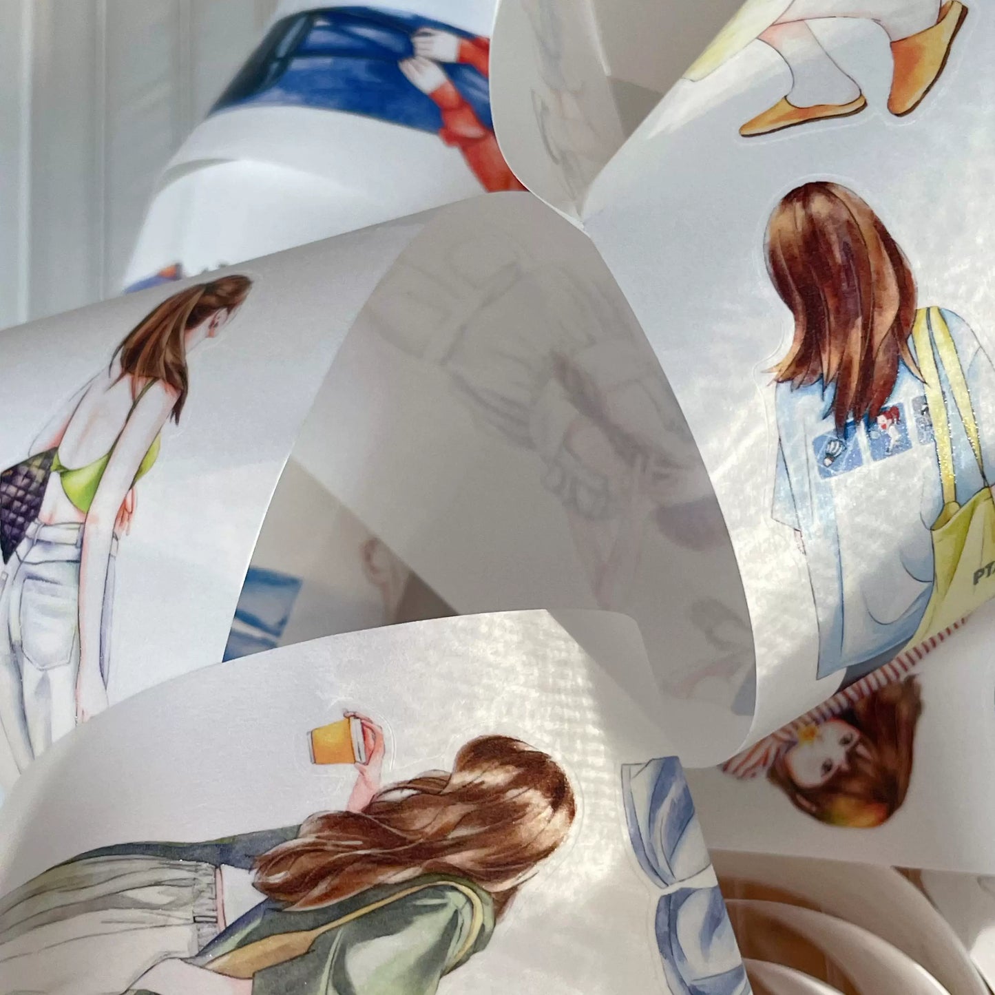 ZaoZao Vol2【Peninsula】Original Design Kiss-Cut Washi PET Tape Stickers,for Scrapbook Supplies,Journaling,Junk Journal,Bullet Journal,Planner Stickers