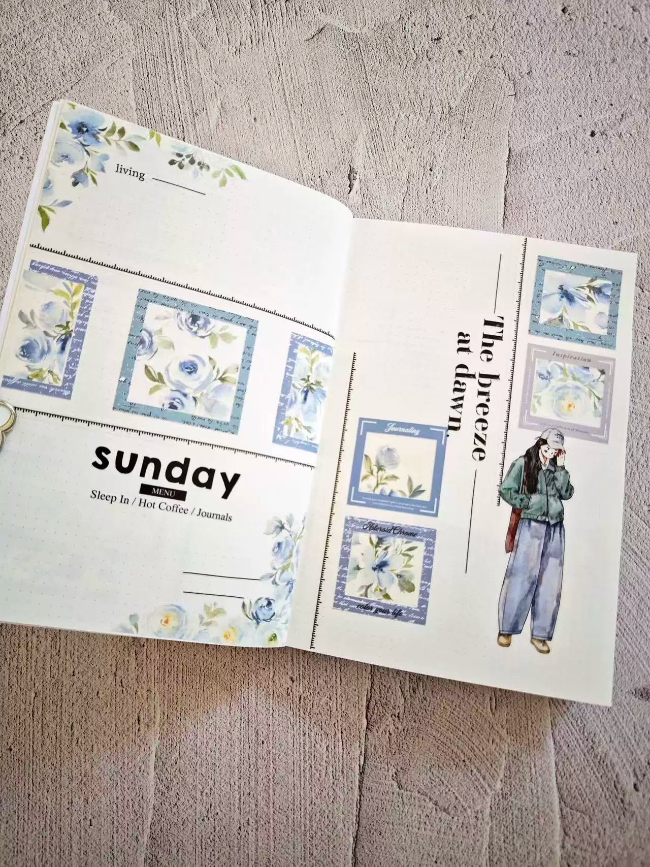 Kaixiaoxun Vol11【Slow Narrative Collection】 Pre-Cut Long Loop Washi/Matte PET Tape for Scrapbook Supplies,Junk Journal Supplies