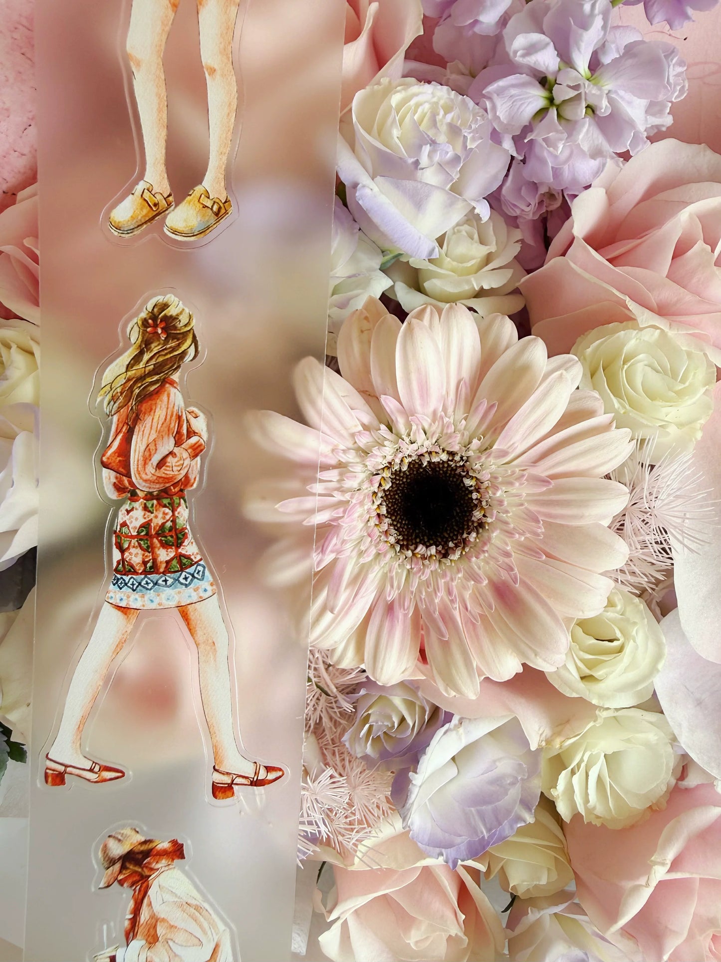 ZaoZao Vol4【ShanShan】Original Design Kiss-Cut Washi PET Tape Stickers,for Scrapbook Supplies,Journaling,Junk Journal,Bullet Journal,Planner Stickers