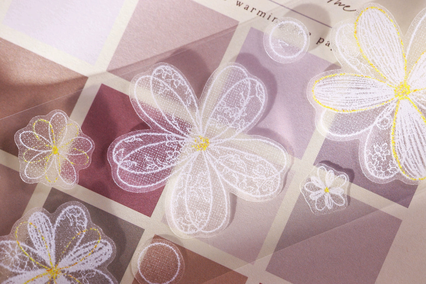 XiaoBaiJia【Cappuccino&White Dream Island】Light Retro Orginal Design Washi Pet Tape Landscape Stickers