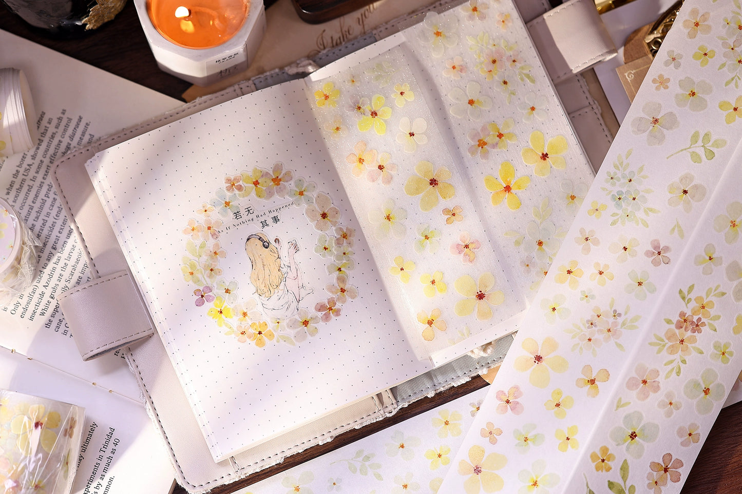 XiaoBaiJia Minimalist Style【Stars】Light Retro Orginal Design Washi Pet Tape Landscape Stickers