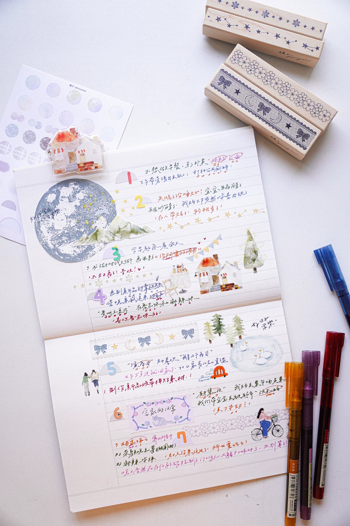 Yuanzi-Jennyuanzi【Split Line Series】Vorgeschnittenes Originaldesign Retro-Stempel
