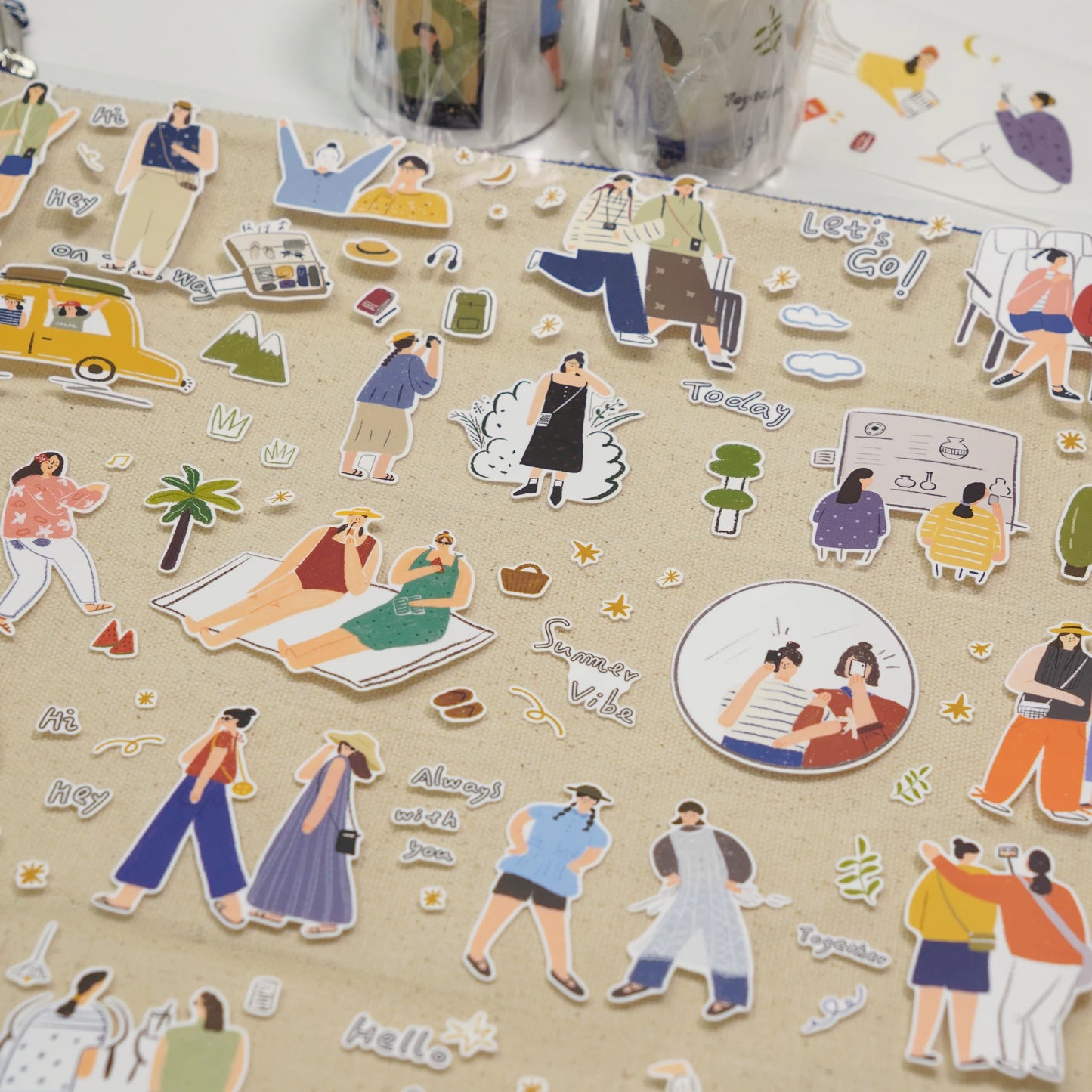 A Bit of A Studio【Going Out to Play】Pre-cut Stationery/Clips/Flowers/Mushrooms/Socks Washi/PET Tape