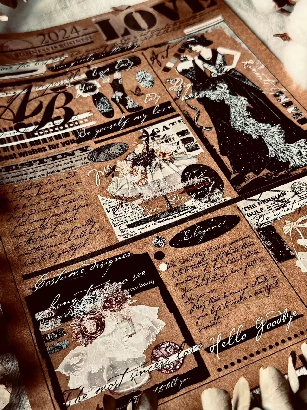 Linlanxi【 Romantic Quotes】Original Design Text Washi/Pet Tape Sticker, 5-meter-long Loop Roll