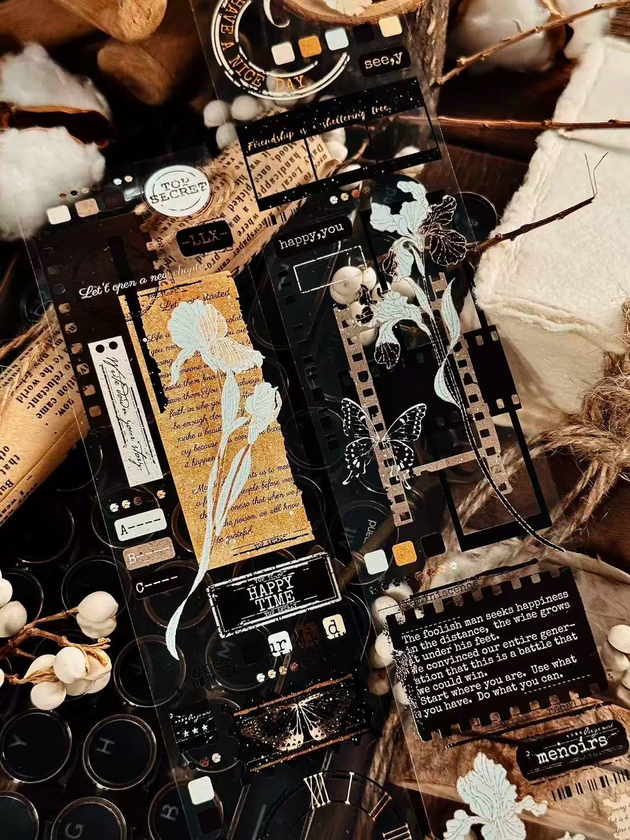 Linlanxi Vol13【Iris Flower】Original Design Retro Exquisite Light Vintage Decorative Washi Pet Tape