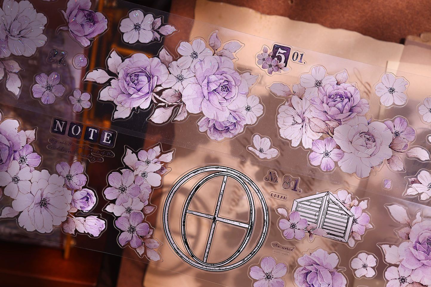 XiaoBaiJia【Sparse Shadows】Light Retro Orginal Design Washi Pet Tape Landscape Stickers