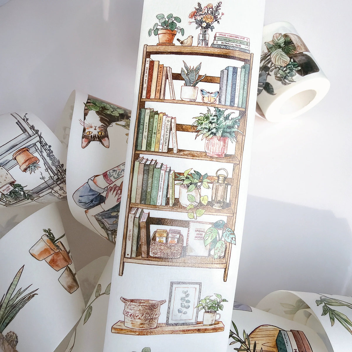 Kaixiaoxun Vol14【Forest Dwelling Time】 Pre-Cut Long Loop Washi/Matte PET Tape for Scrapbook Supplies,Junk Journal Supplies