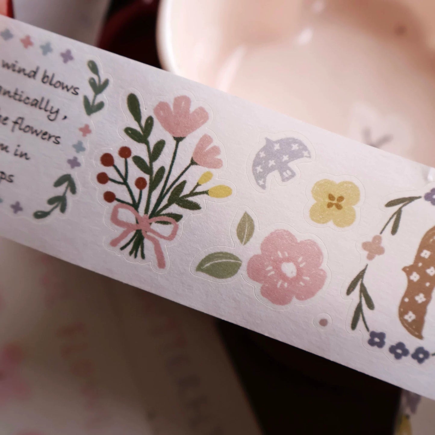 YiEr Minimalist Style Vol4【Rabbit Flower Story】Pre-cut Light Retro Orginal Design Washi Pet Tape Landscape Stickers