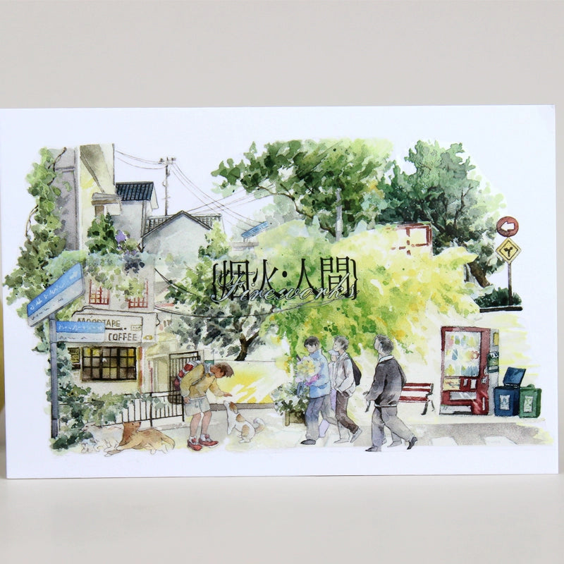 Moodtape【Passer-by&Summer Sea Street】Cute Character Original Washi Tape Stickers,for Scrapbook Supplies,Scrapbook Tape Stickers,Junk Journal Supplies