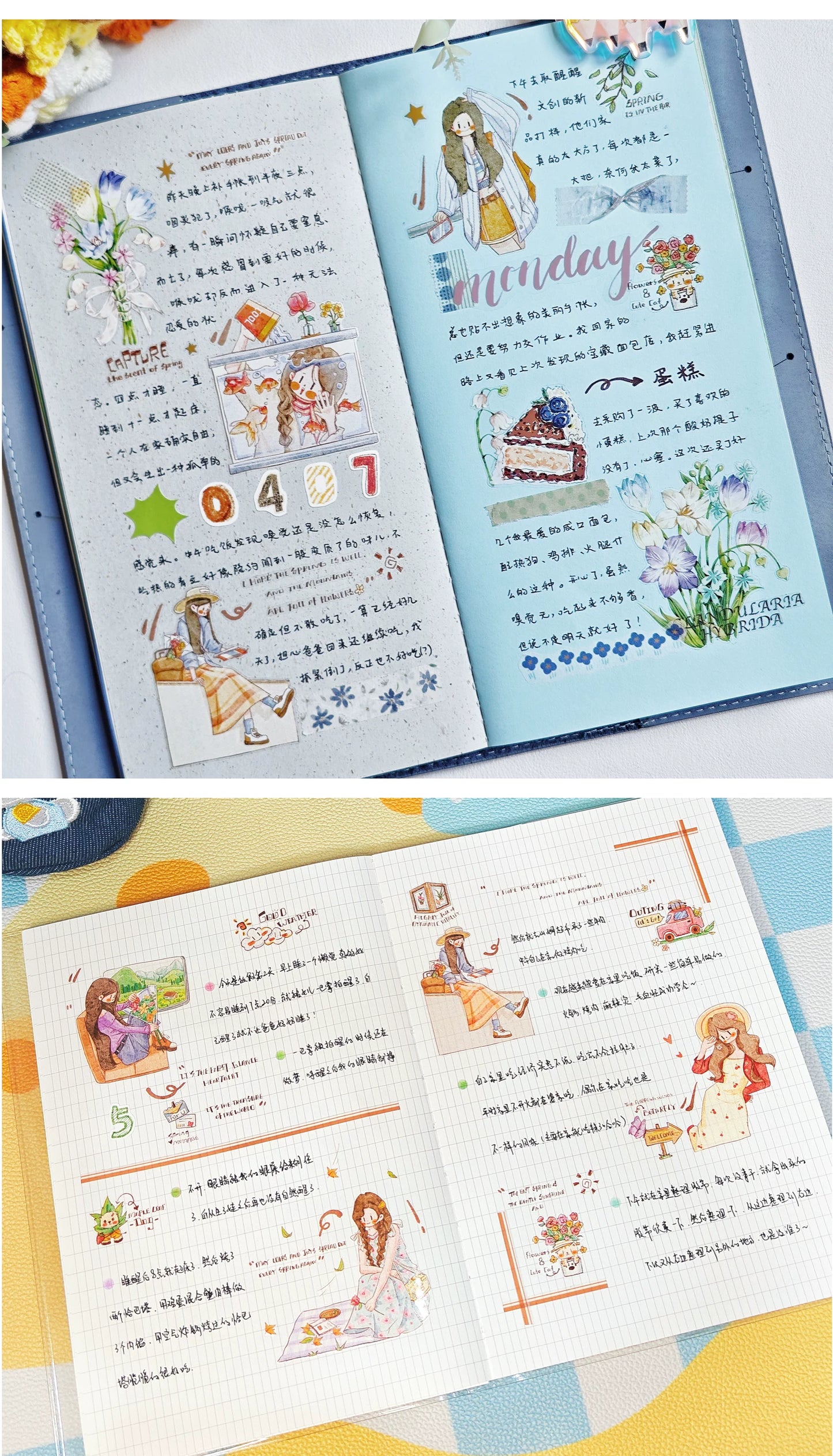 XingXing Vol7【Wandering Leisurely and Leisurely】 Pre-cut Salt based Spring Daily Light Retro Washi PET Tape