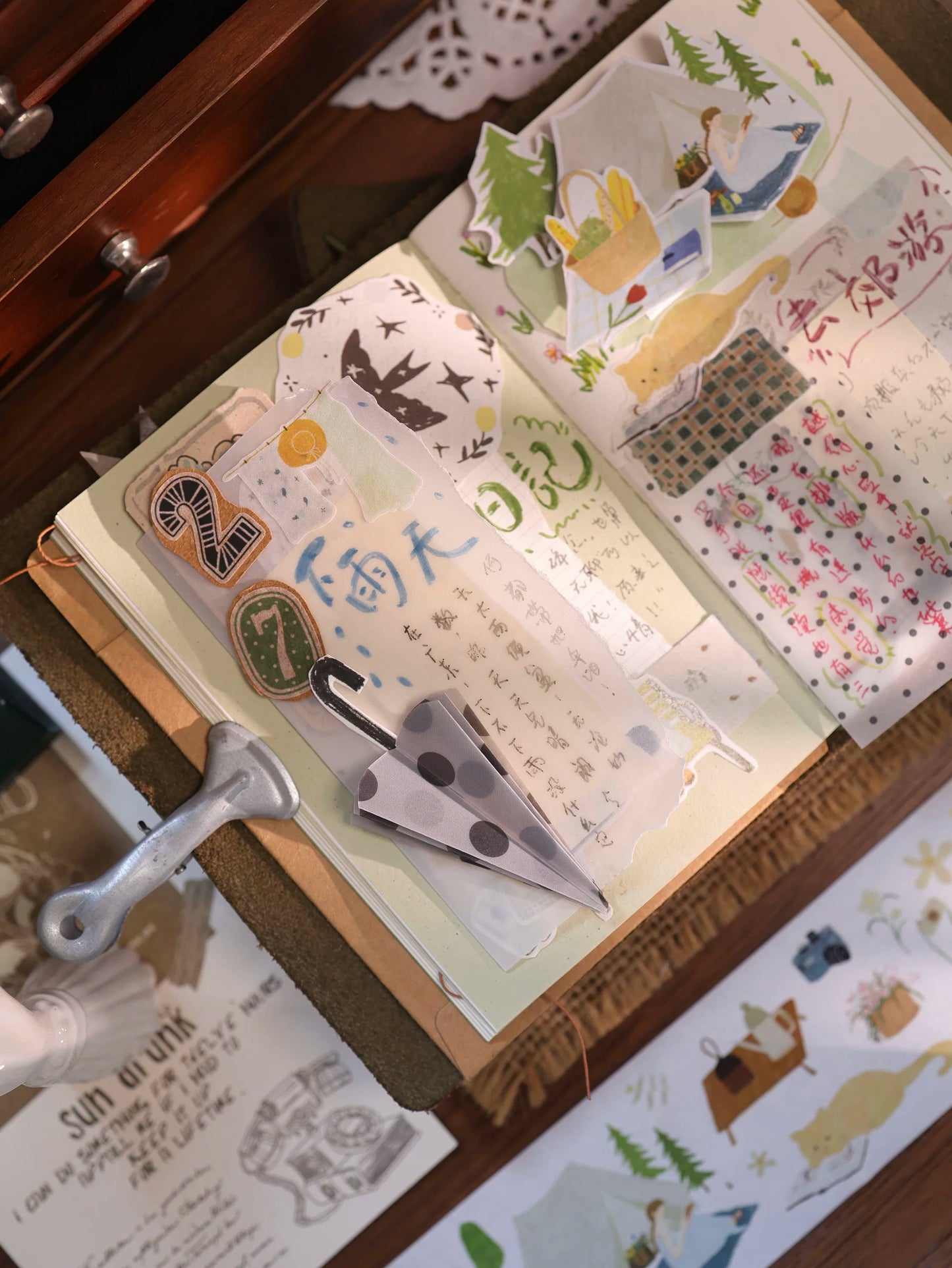 YiEr Vol8【Wind Field Notes】Salt Series Kiss-cut Washi Tape and PET Stickers