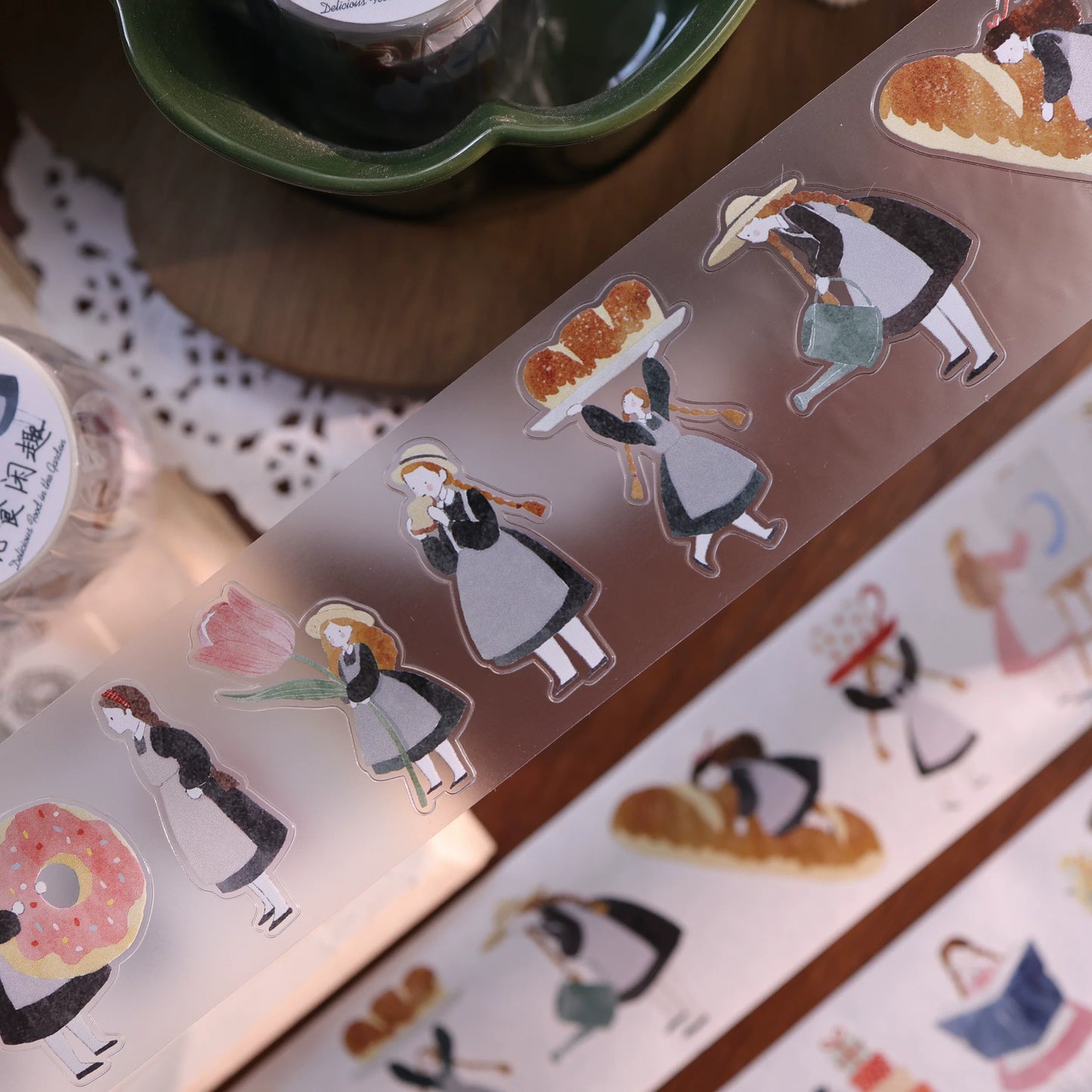 YiEr Vol8【Flower Eating Leisure】Salt Series Pre-cut Orginal Design Washi Tape and PET Stickers