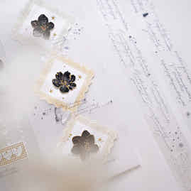 Yuanzi-Jennyuanzi【Epistle】Pre-cut English Text Hot Silver Washi PET Tape