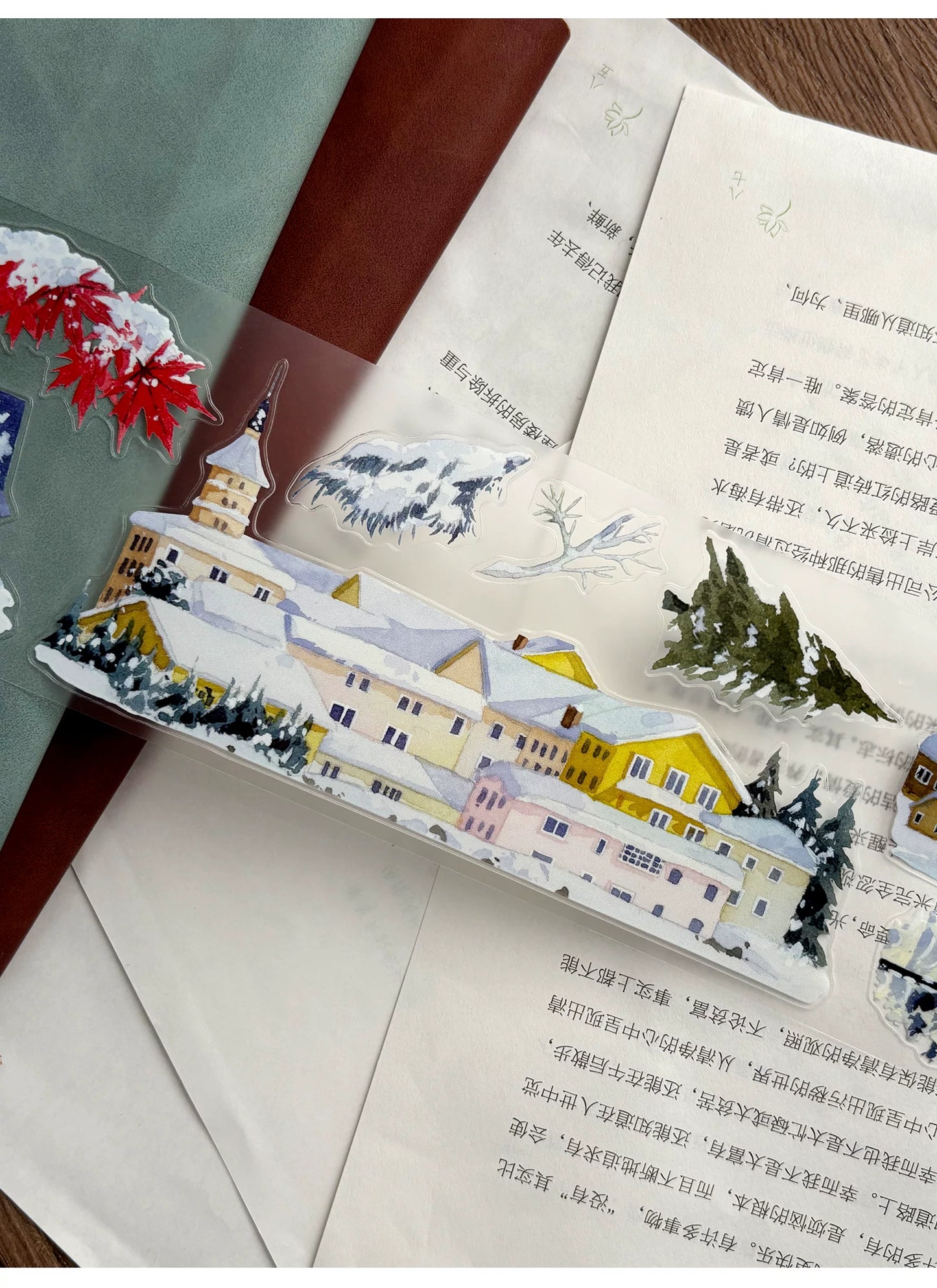 ZiYuanSu Vol15【A Window of Winter Snow】Background Scene Pre-cut Washi PET Tape
