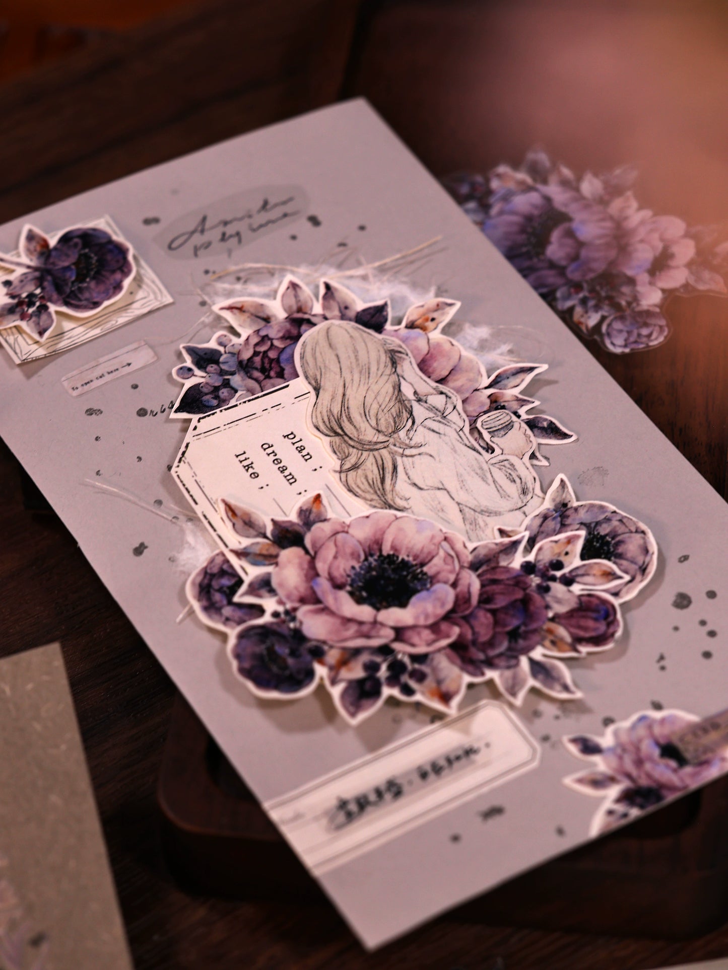 XiaoBaiJia【Night Breeze】Light Retro Orginal Design Washi Pet Tape Landscape Stickers