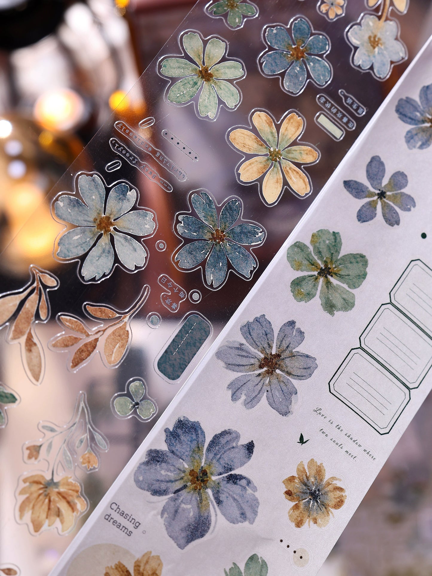 XiaoBaiJia【Green Book】Light Retro Orginal Design Washi Pet Tape Landscape Stickers