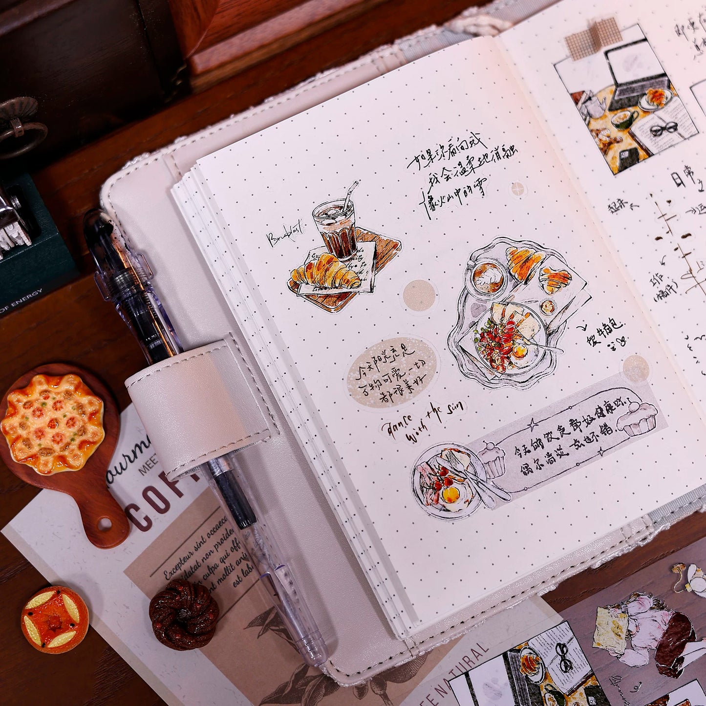 XiaoBaiJia Salt Series【Life Scroll】Pre-cut Orginal Design Washi/Pet Tape Light Retro Stickers