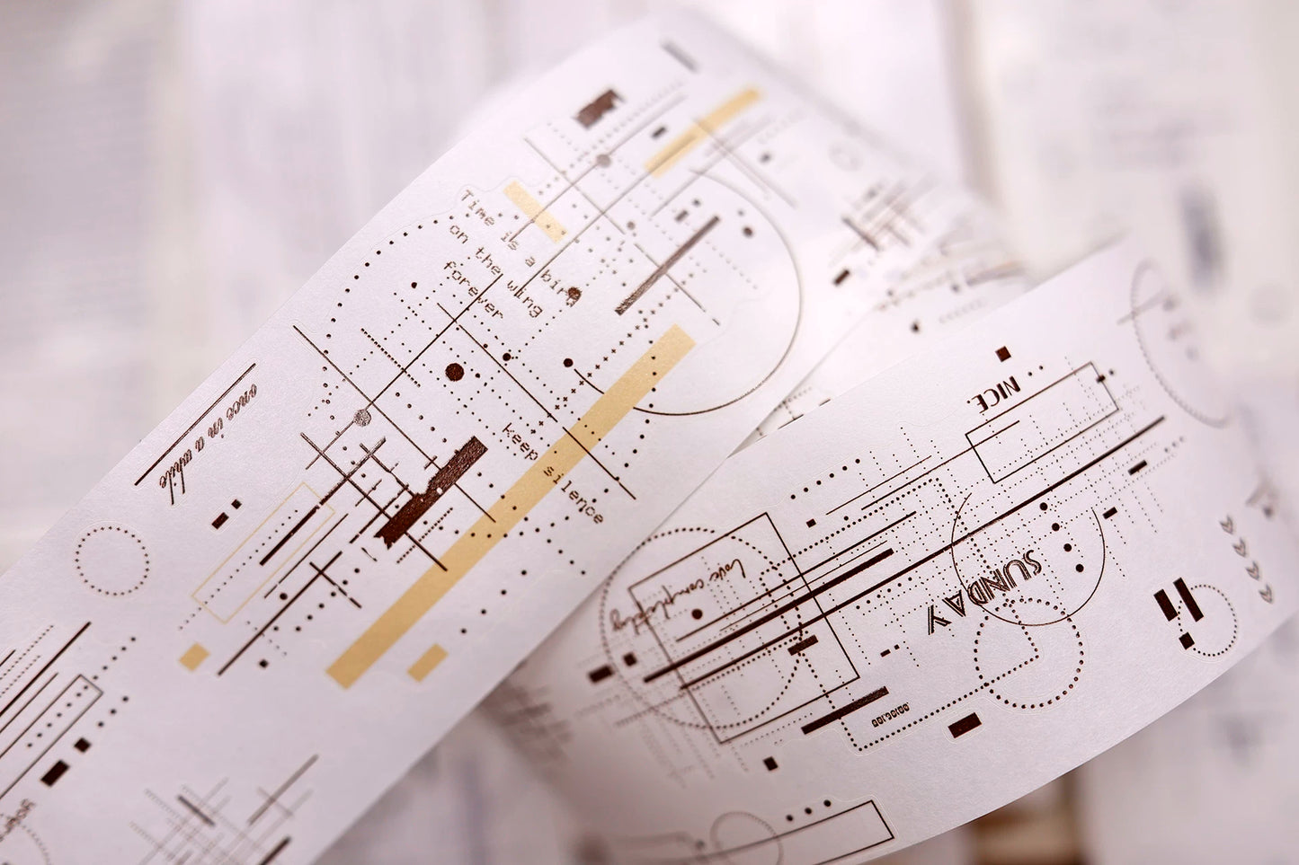 XiaoBaiJia Salt Series【Shadow Serenade】Pre-cut Orginal Design Washi/Pet Tape Light Retro Stickers