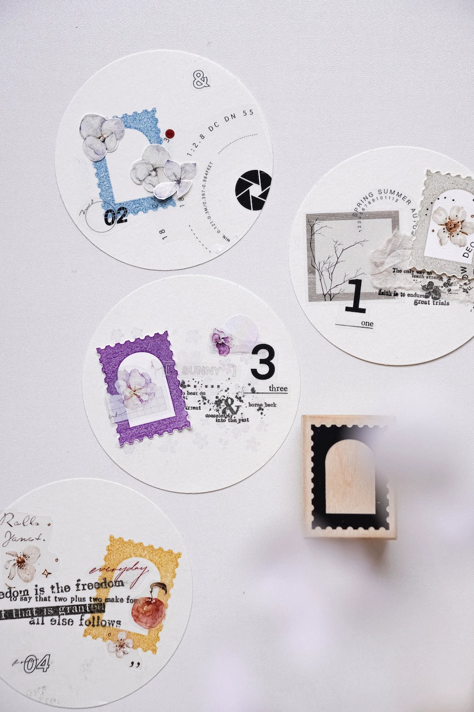 Yuanzi Vol7【Border Series】Upgraded Rubber Retro Maple Stamp for Washi Tape