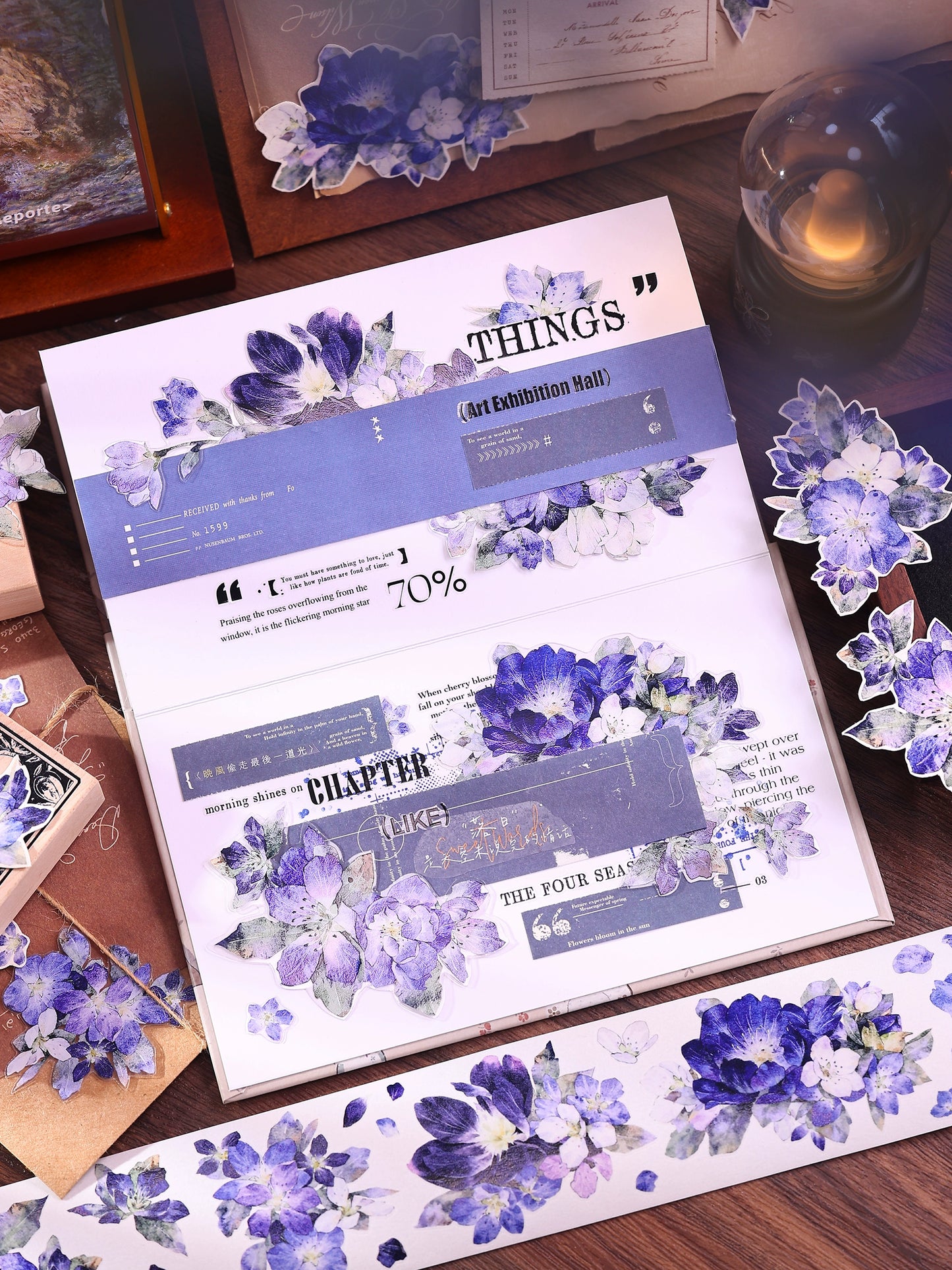 XiaoBaiJia【Lanyu Island】Light Retro Orginal Design Washi Pet Tape Landscape Stickers