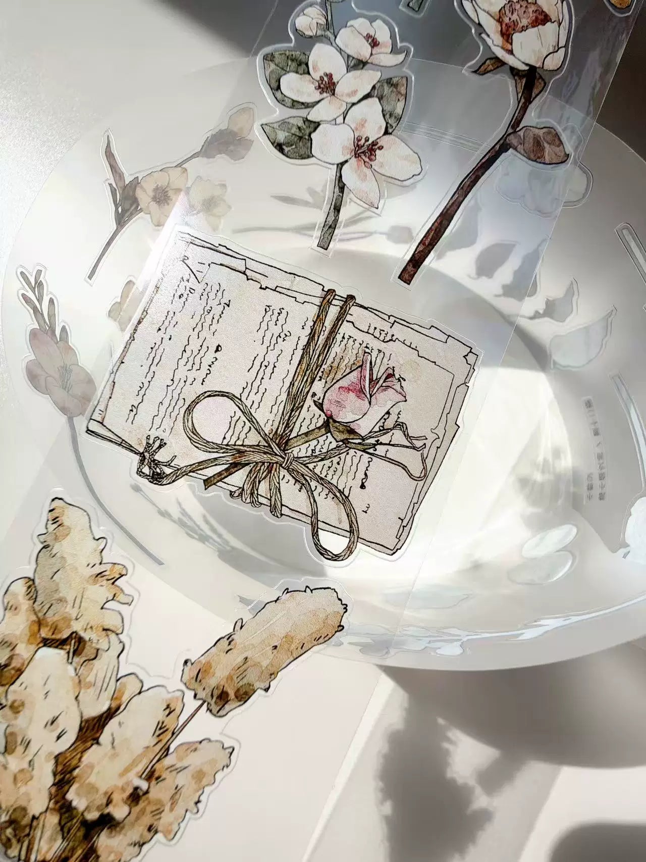 Kaixiaoxun Vol12【Trifles Diary】 Pre-Cut Long Loop Washi/Matte PET Tape for Scrapbook Supplies,Junk Journal Supplies